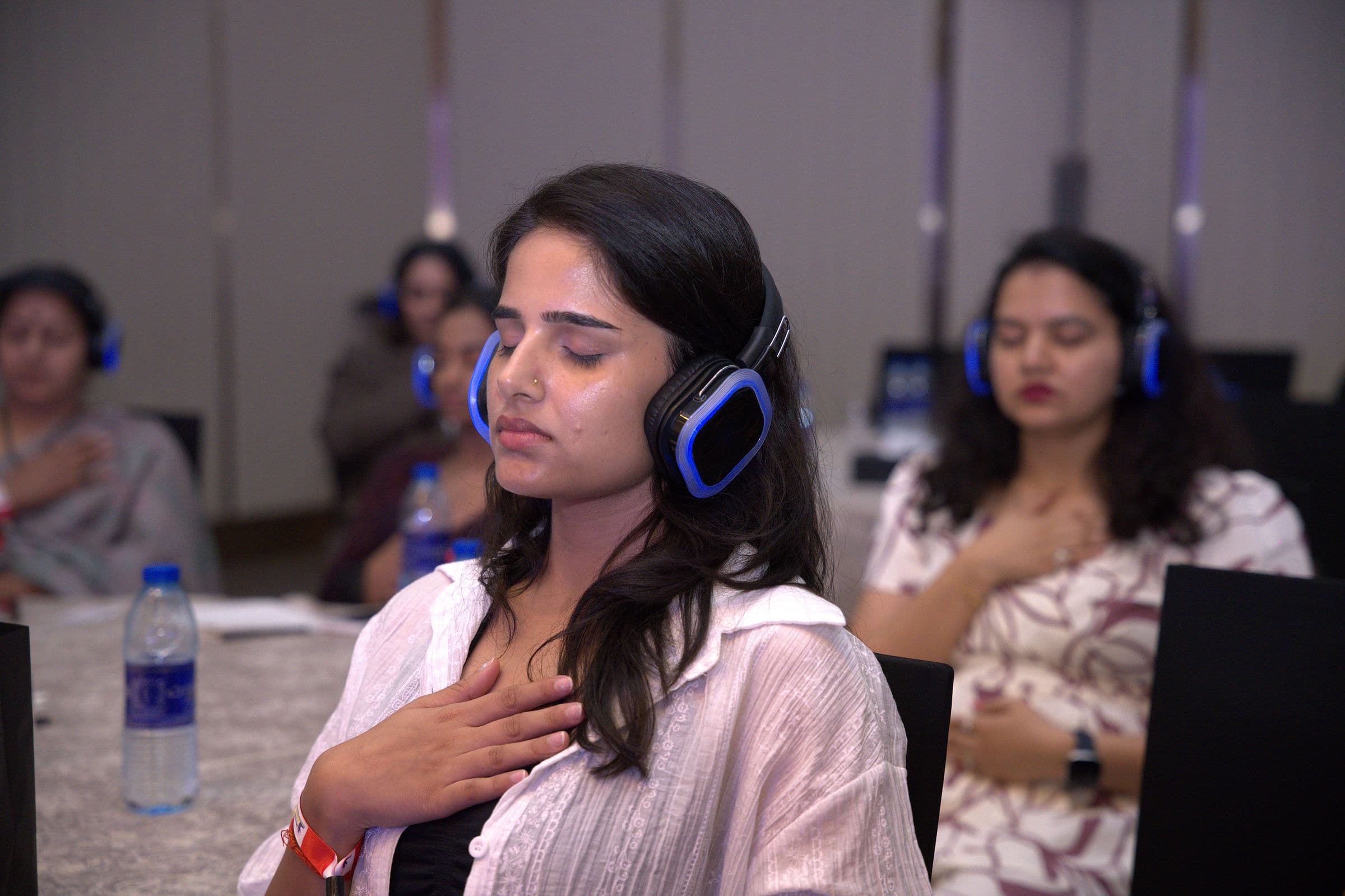 A delegate during the SOMA Breathwork journey