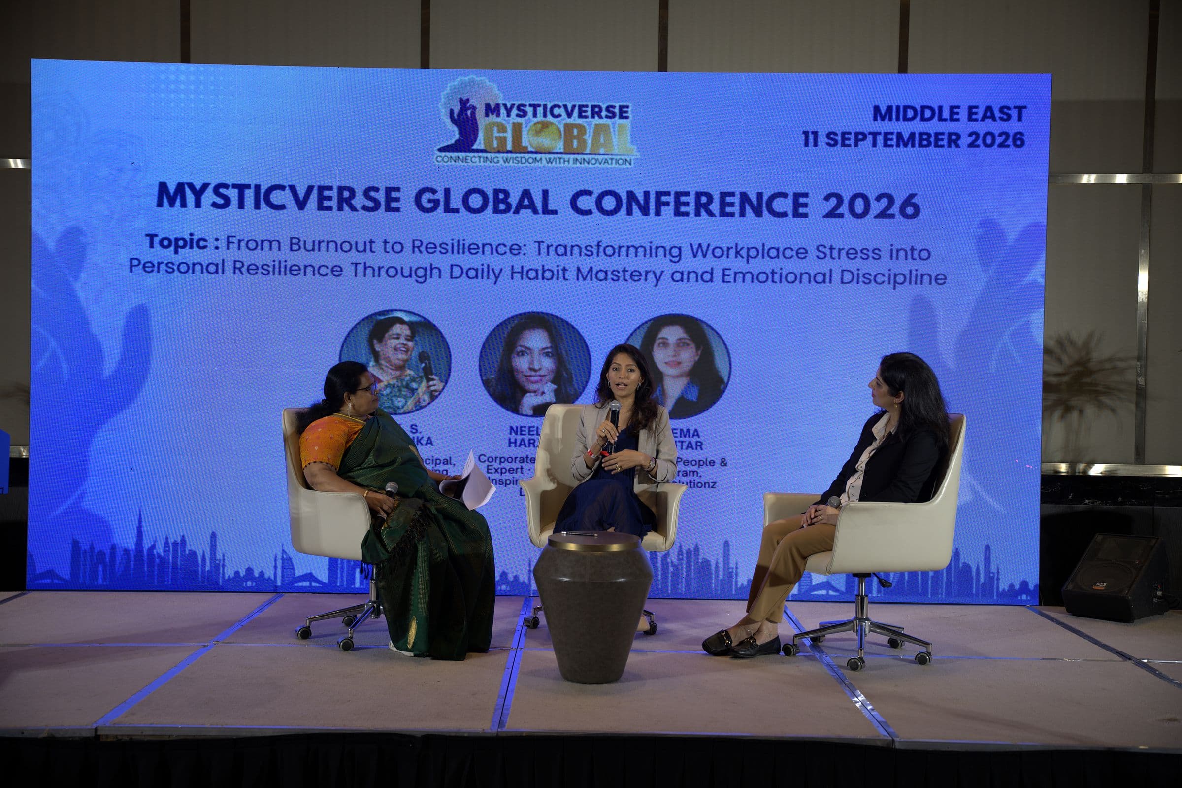 The workplace wellbeing panel on stage