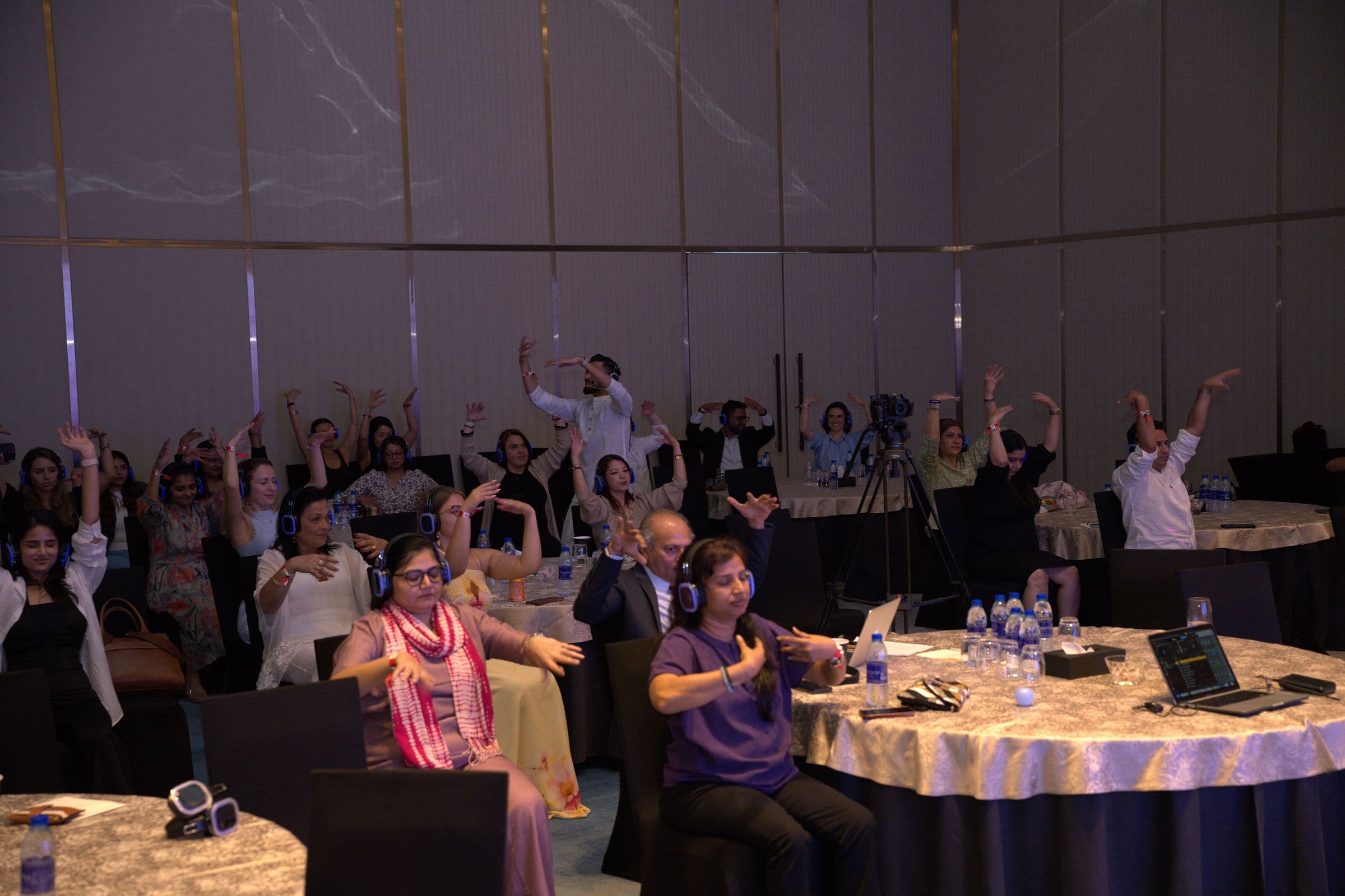 The audience in the ballroom