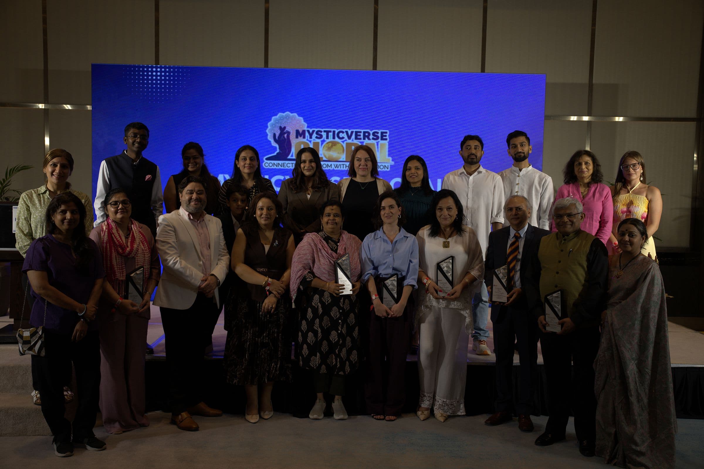 Delegates and speakers gathered for the group photograph